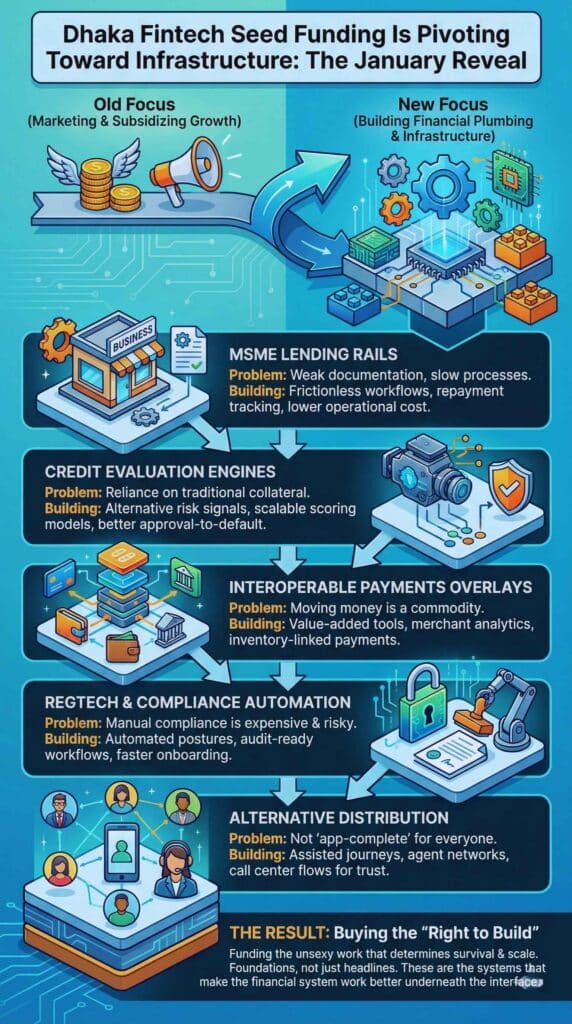 What The January Seed Rounds Reveal: Dhaka Fintech Seed Funding Is Pivoting Toward Infrastructure?
