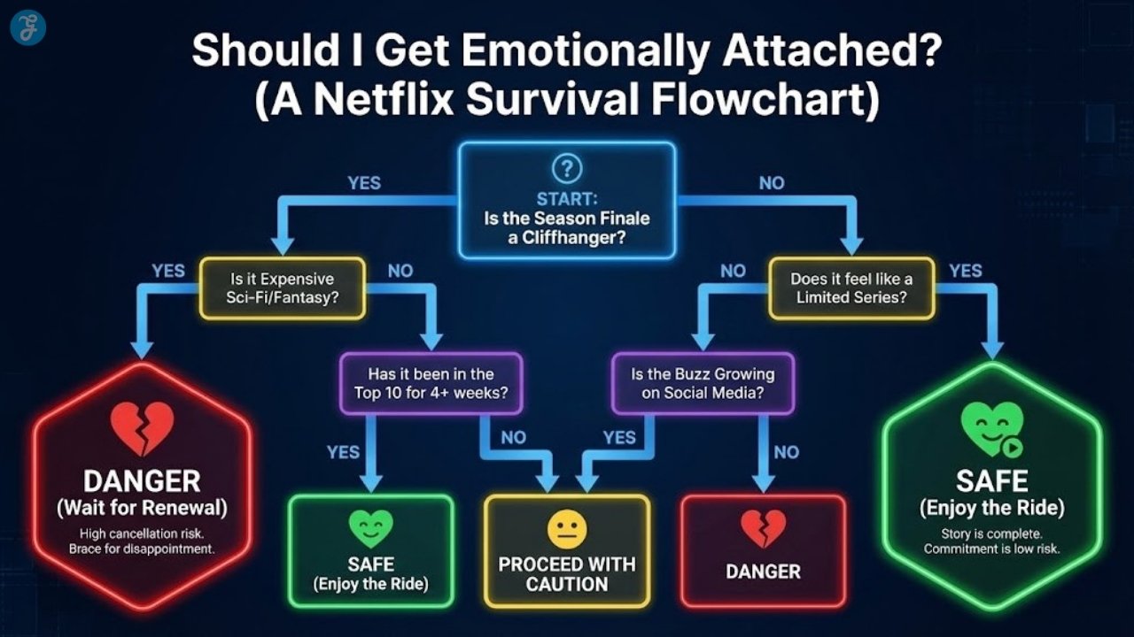 Flowchart to decide if a Netflix show is safe to watch.