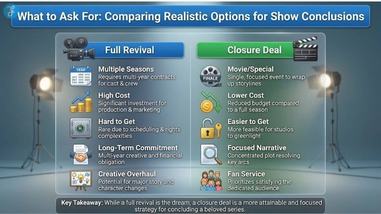 Funnel infographic showing how effective fan campaigns move supporters from signing petitions to actually finishing the season on Netflix.
