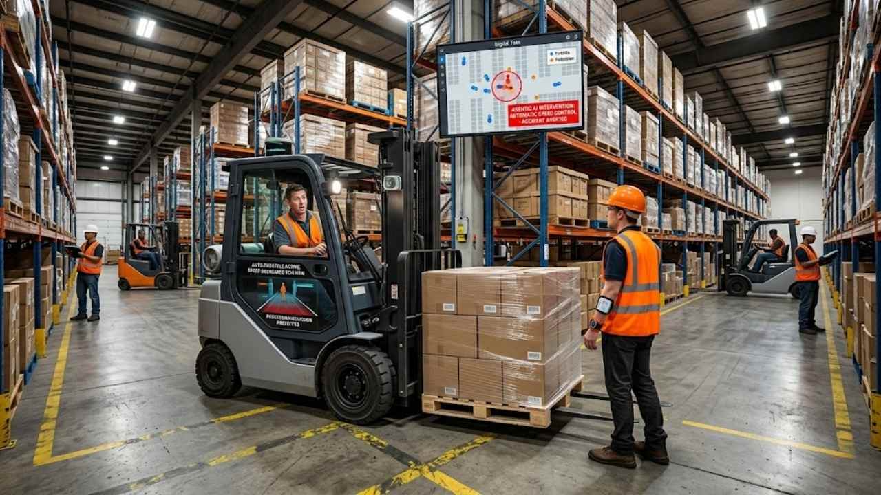 The Next Generation of Warehouse Safety: How Agentic AI and Speed Throttling Prevent Forklift Collisions
