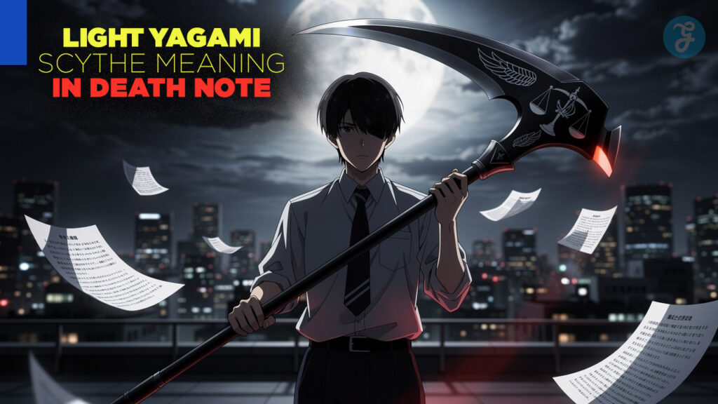 Light Yagami with a scythe