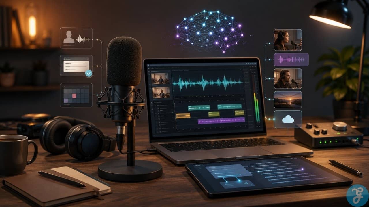 AI podcast production