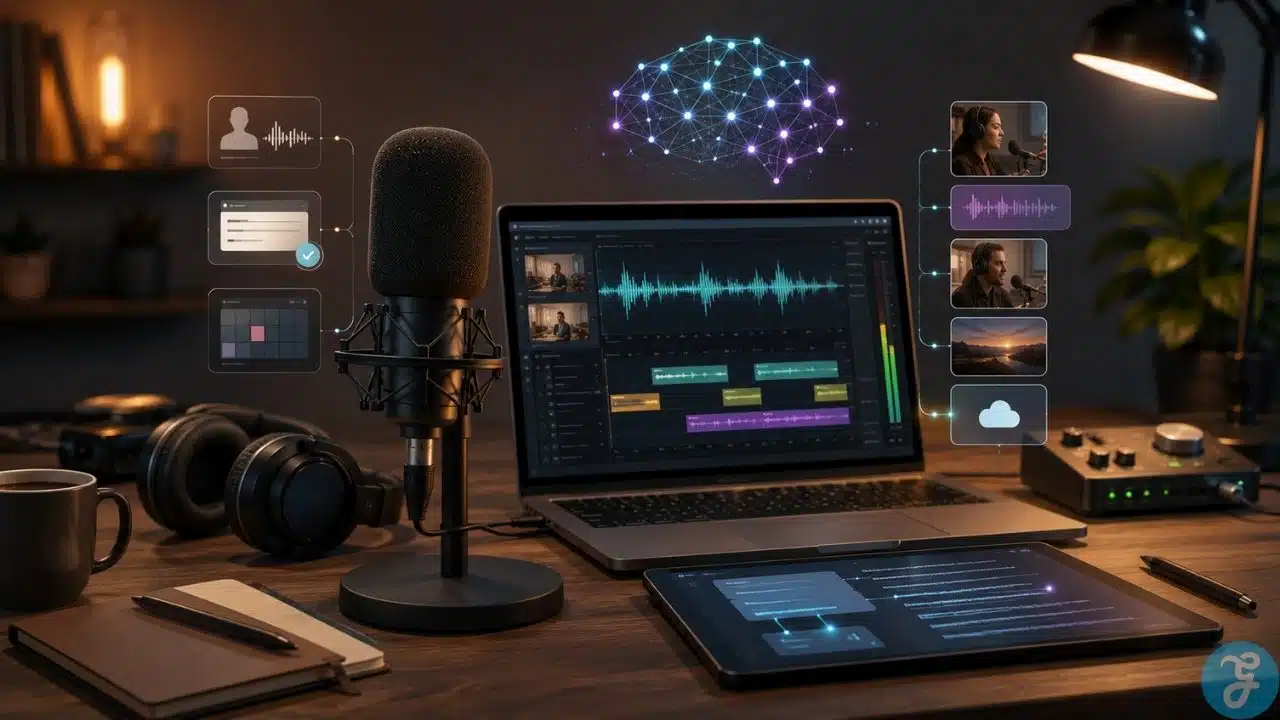 AI podcast production