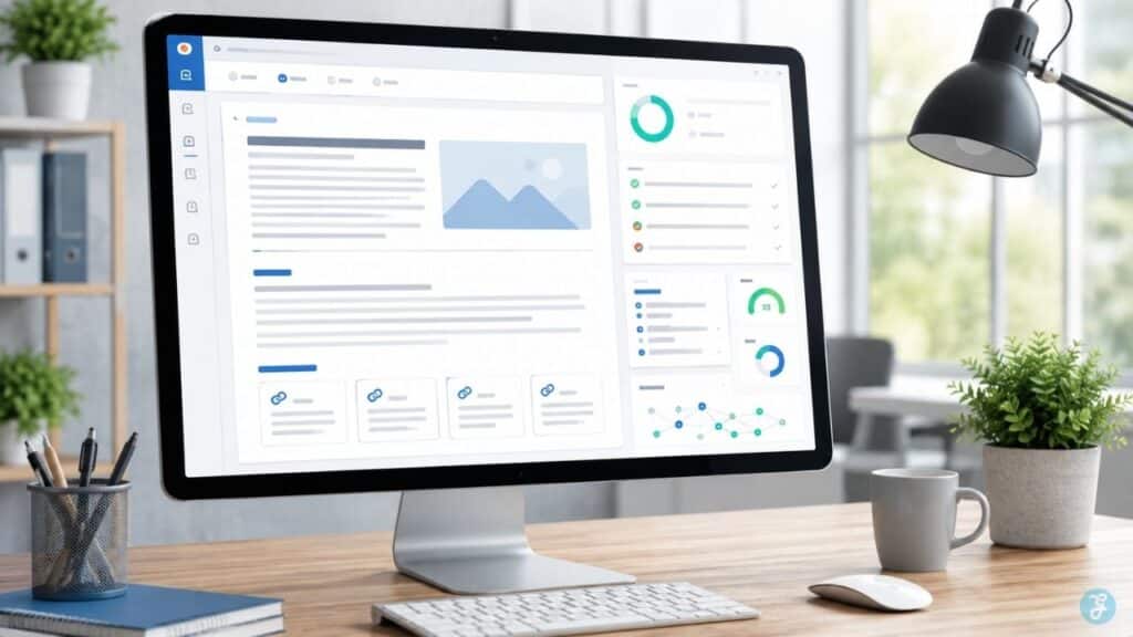 webpage layout with on-page SEO elements