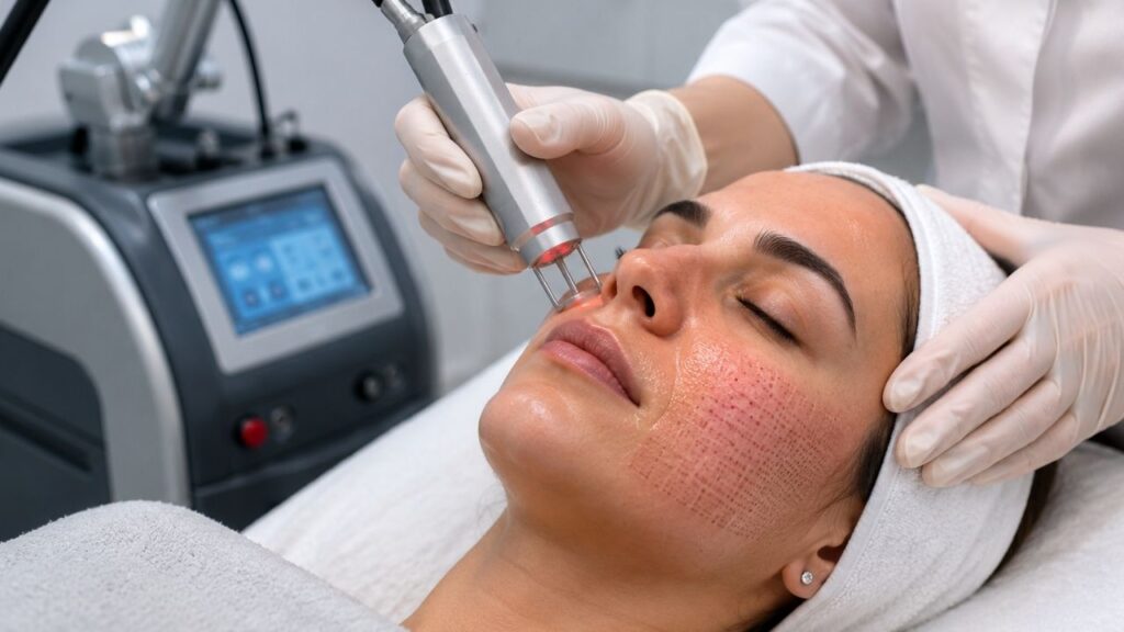 CO2 laser skin treatment