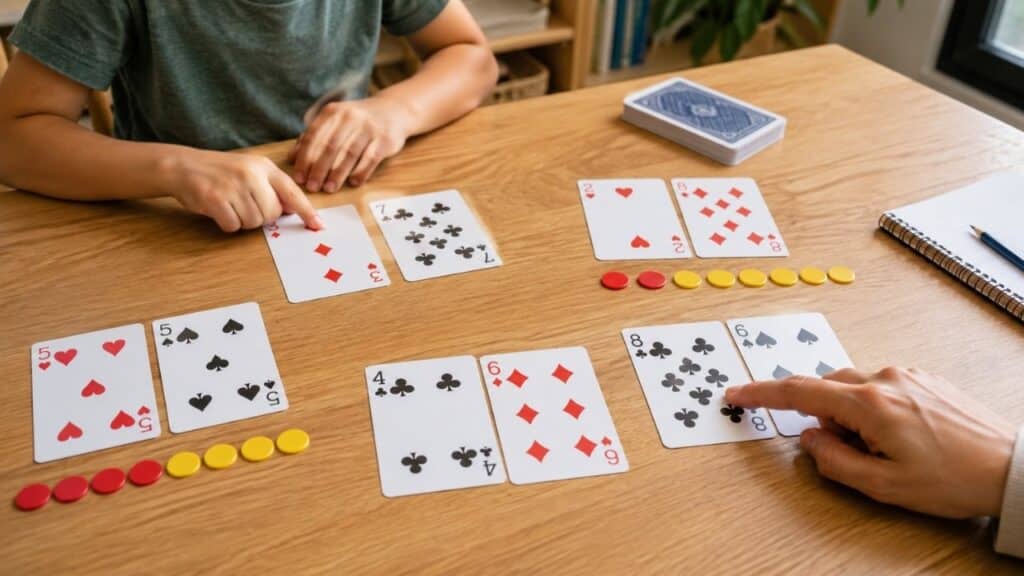 number games with a deck of cards