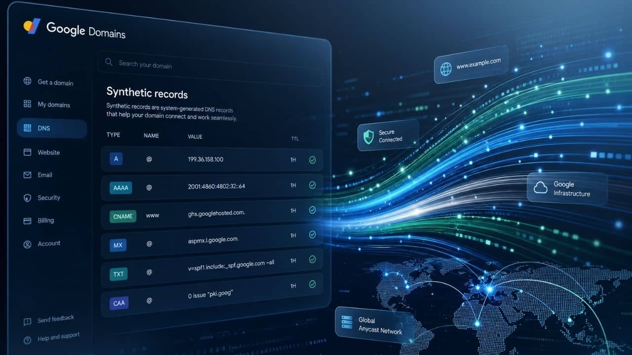 Google Domains Synthetic Records