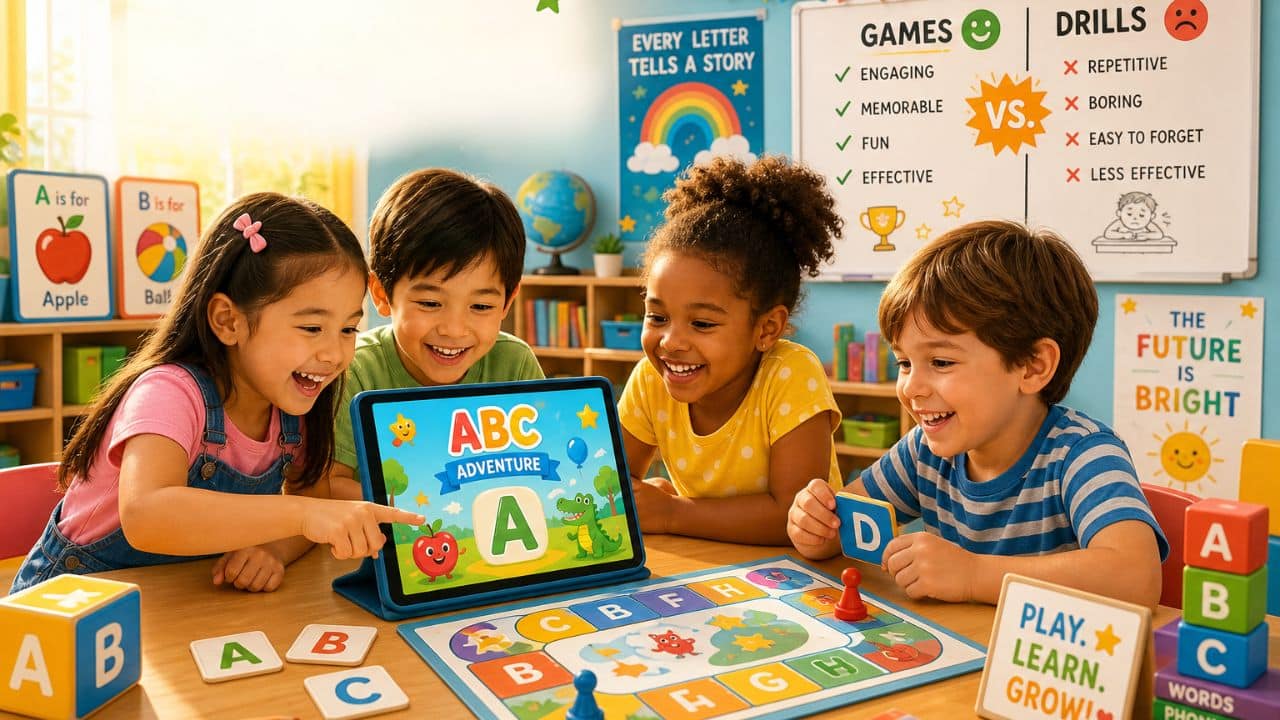 How Games Teach the Alphabet Better Than Drills