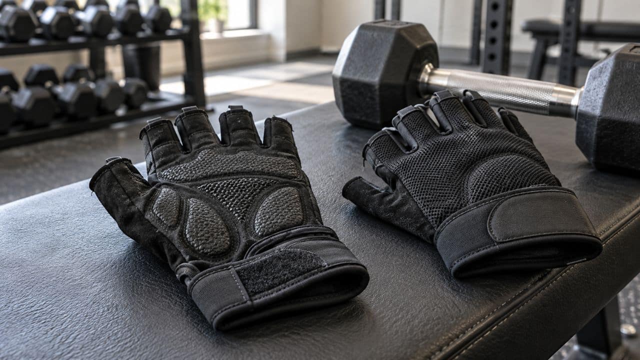 anti-slip half-finger weightlifting gloves